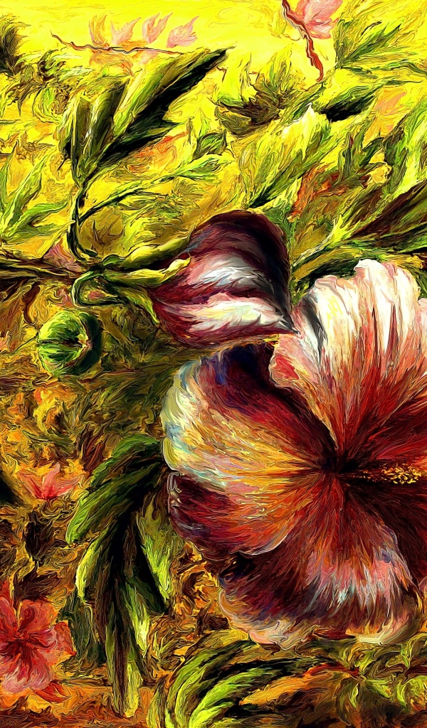 Картина с цветком