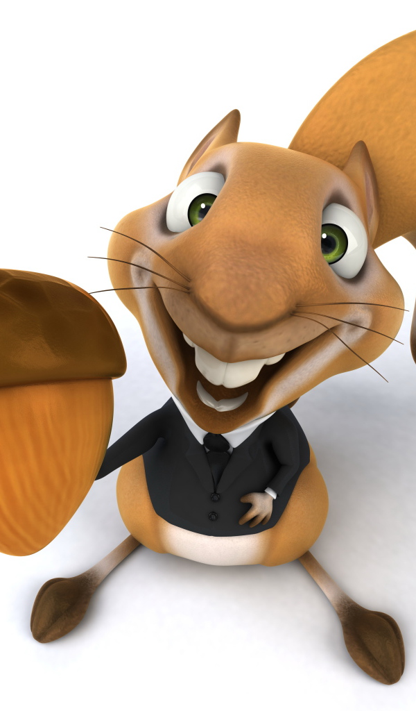 Белка с орехом