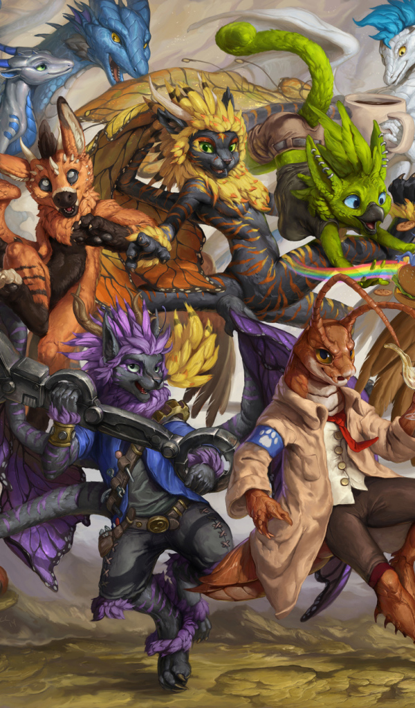 Семейство разных монстров