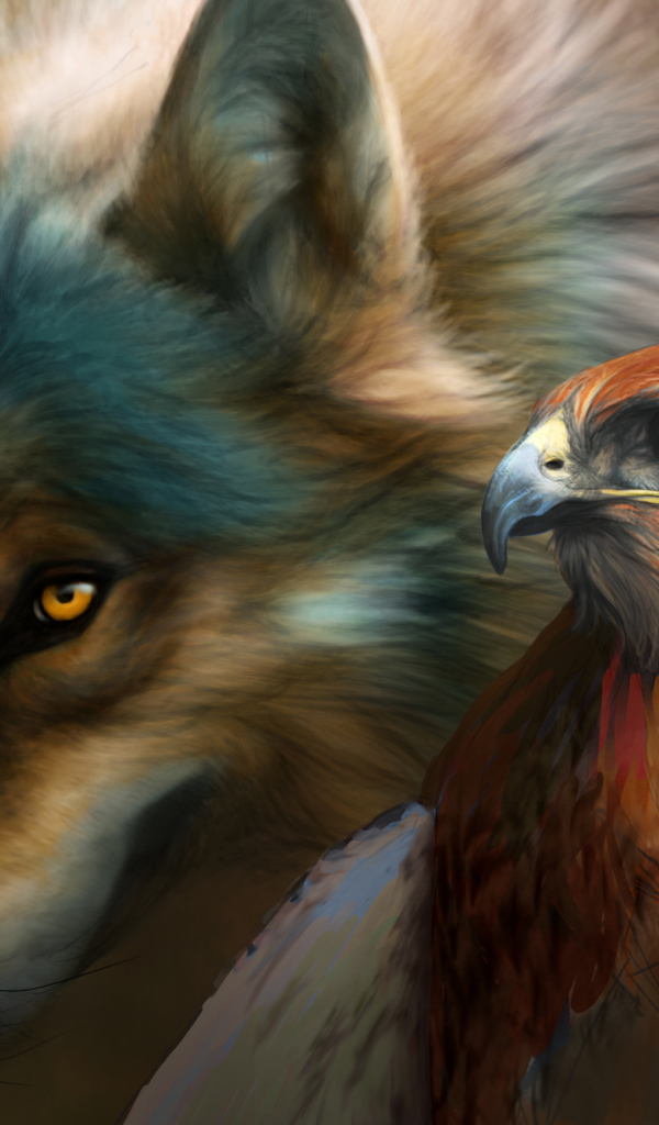 Голова волка и орла