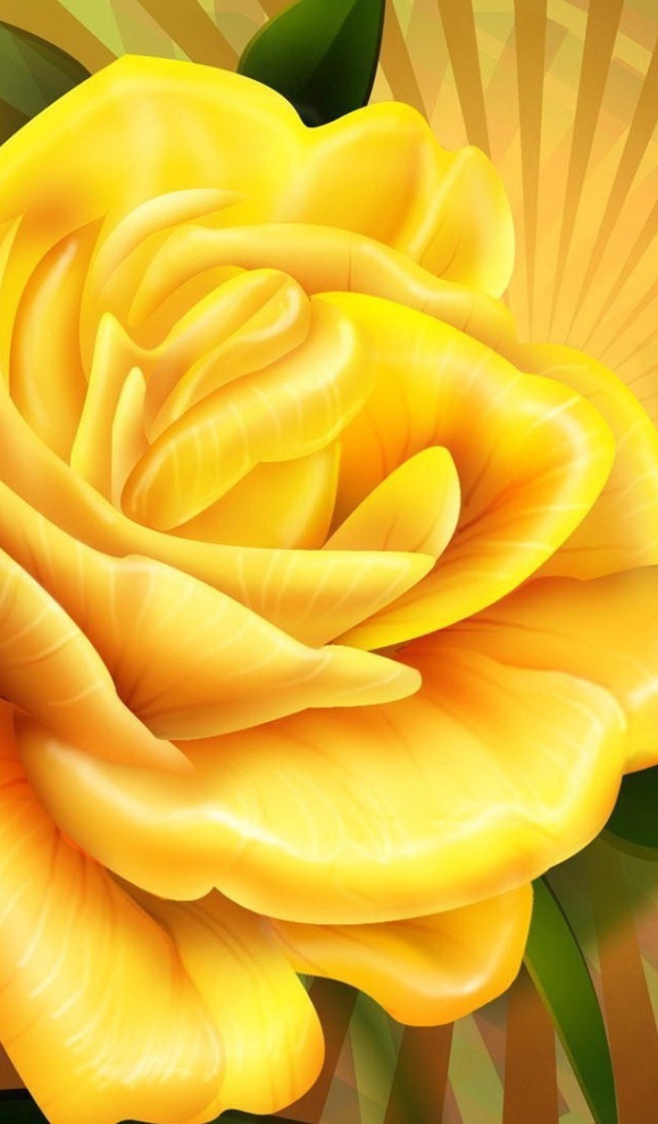 Жёлтые розы, рисунок