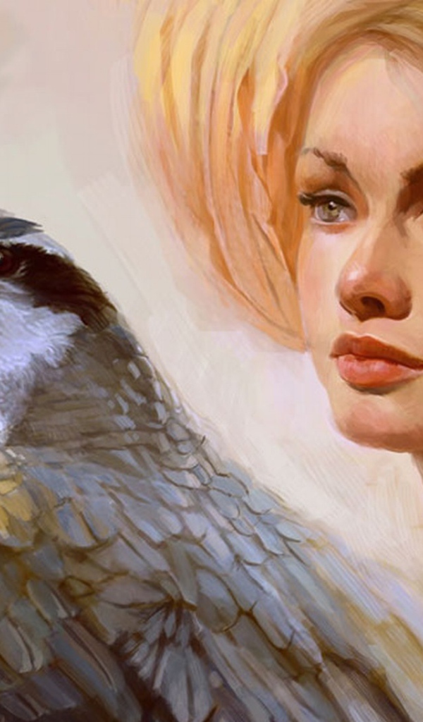 Девушка с ястребом