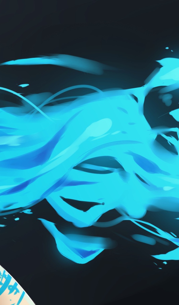 Девушка с голубыми волосами