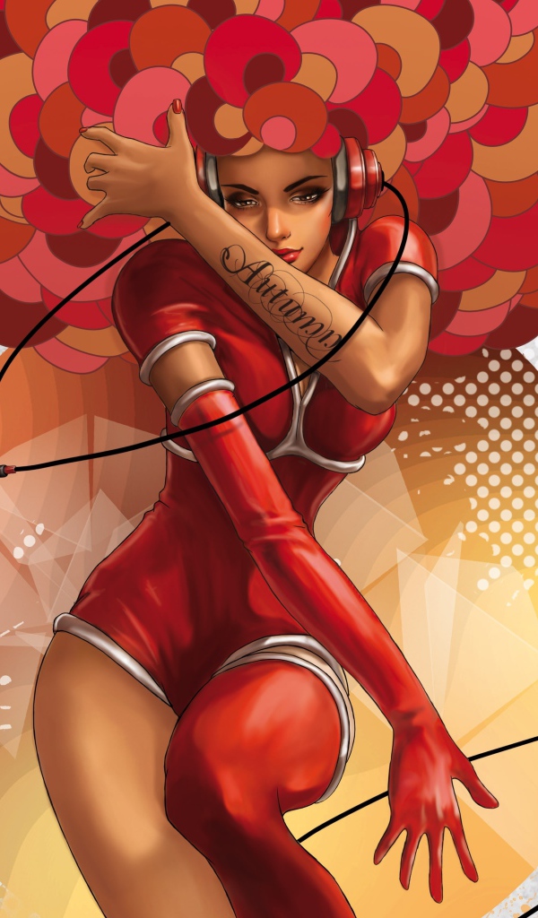 Девушка с наушниками