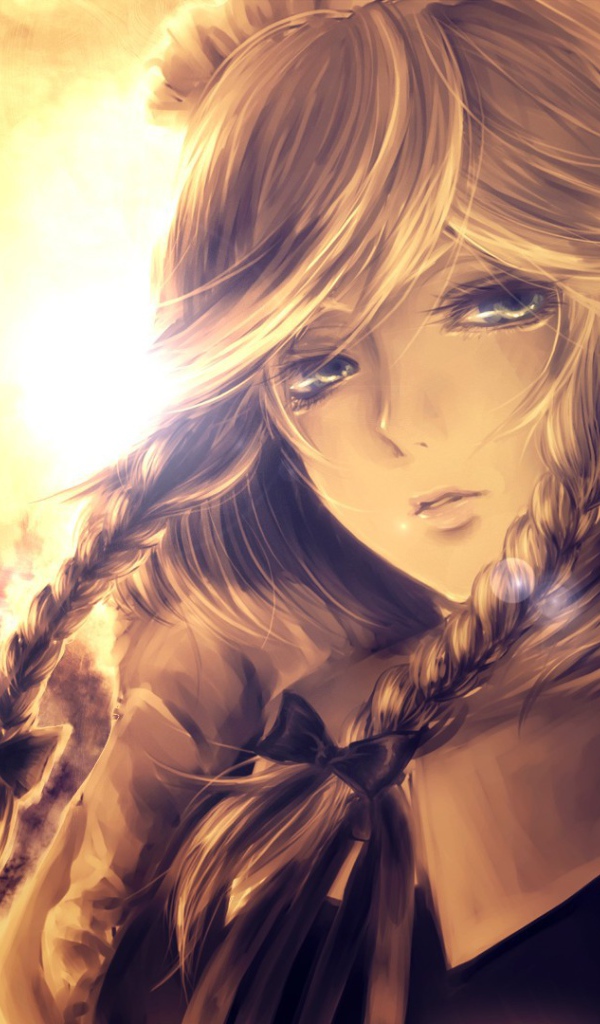 Девочка с косичками