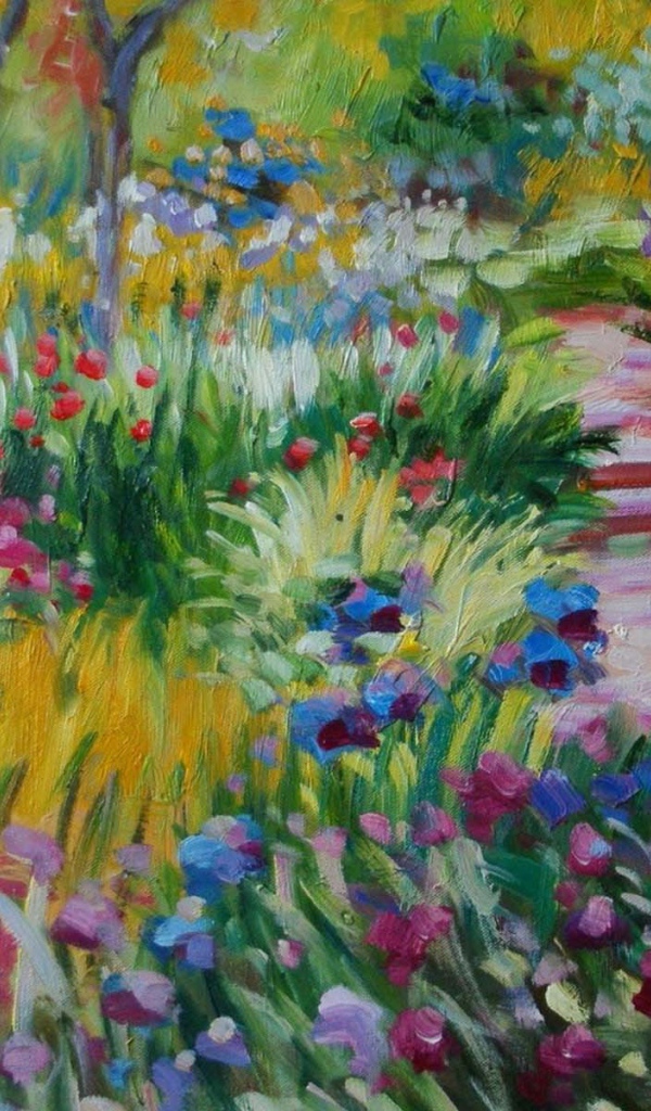Картина Клода Моне - поле цветов