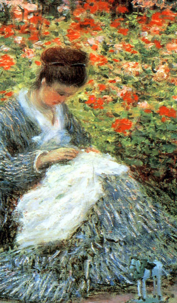 Картина Клода Моне - Женщина с ребенком