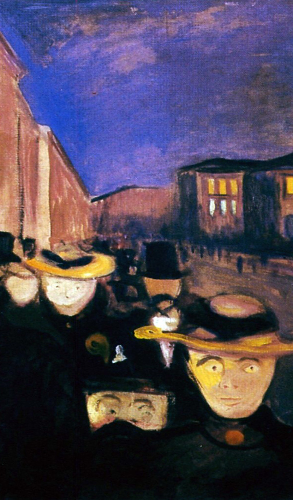 Картина Эдварда Мунка - темная улица