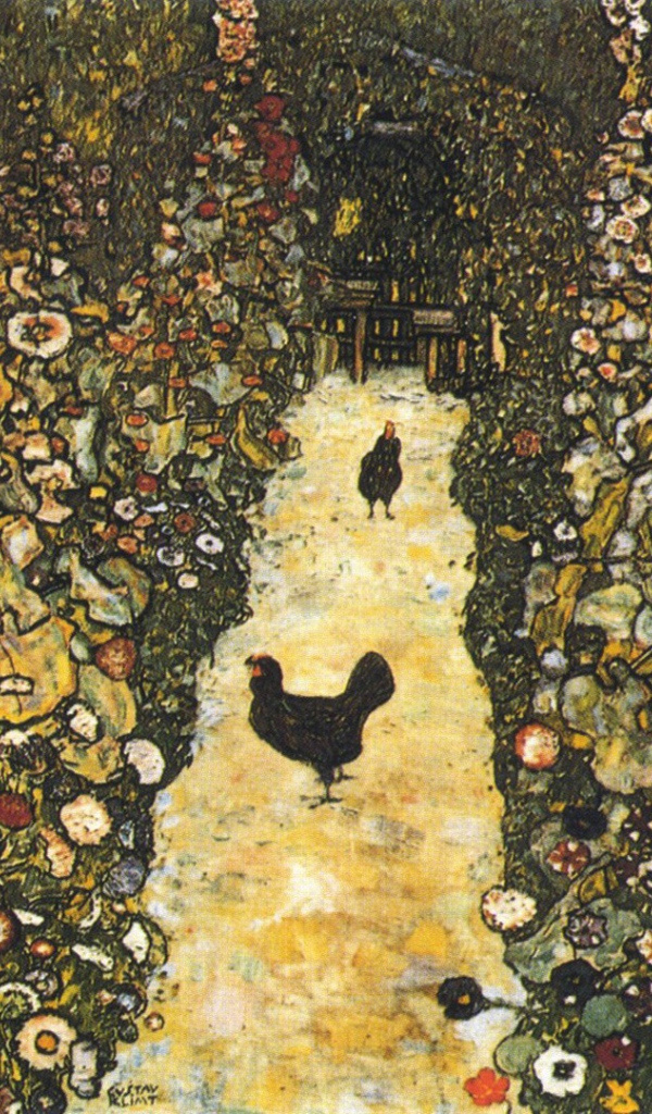 Картина Густава Климта - Путь с цыплятами