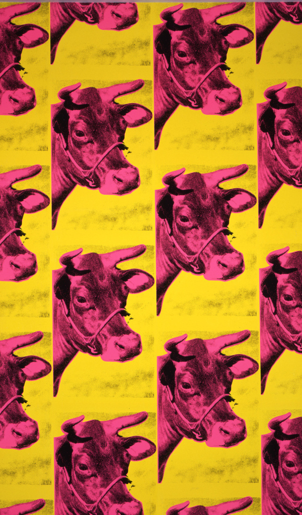 Картина Энди Уорхола красной коровы