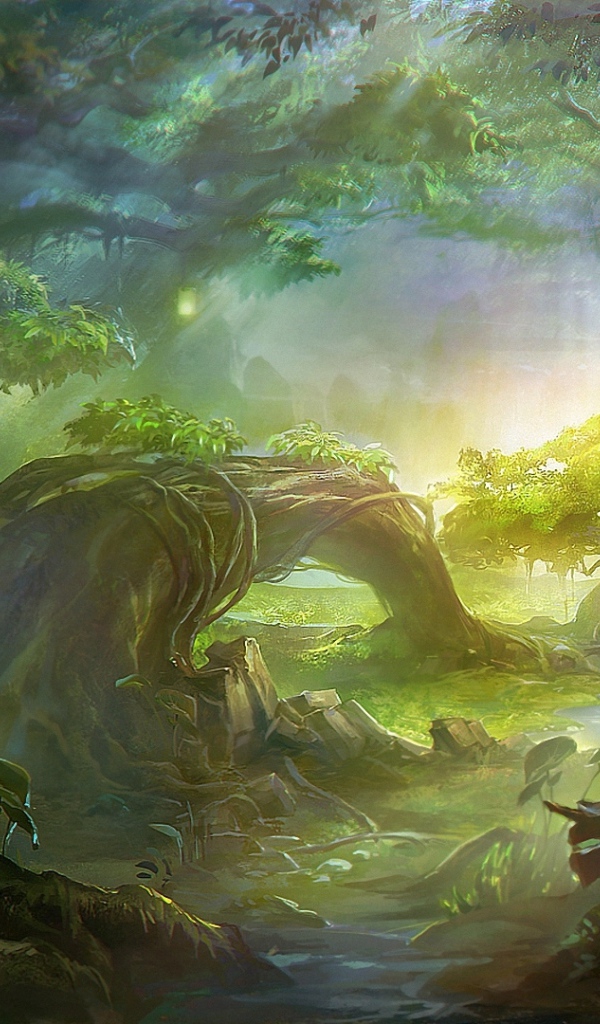 Деревья с фонарями