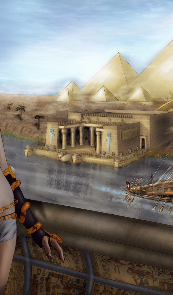 Египетская девушка на реке нил