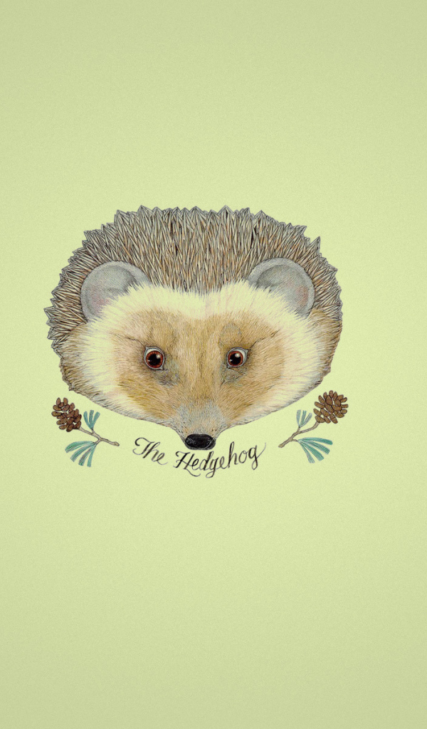 Ежик на желтом фоне