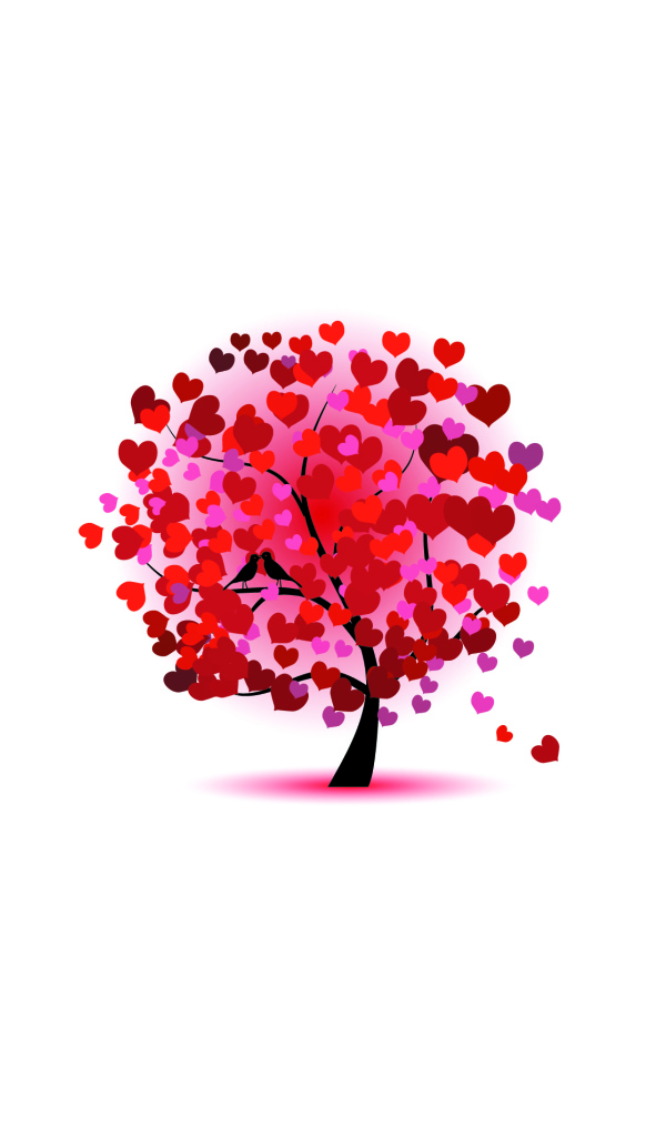 Дерево любви с птицами