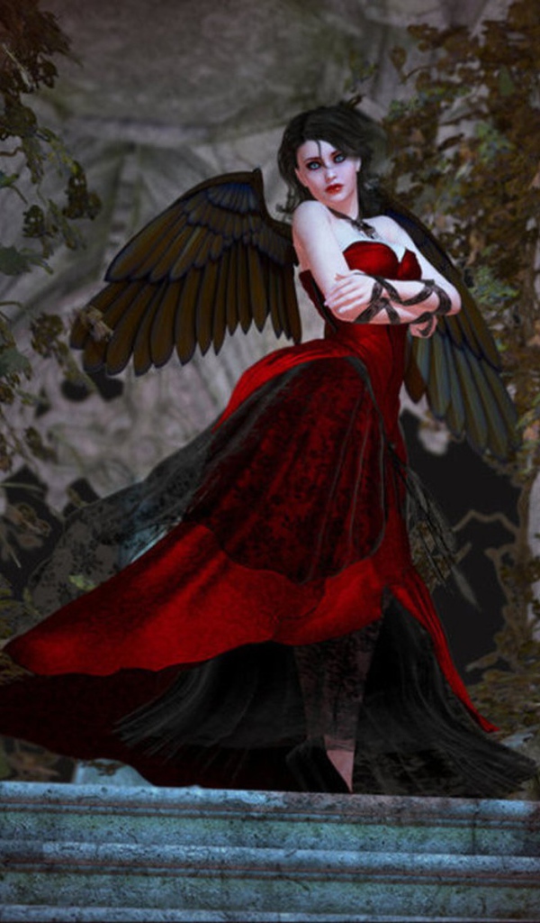 Ангел в красном платье