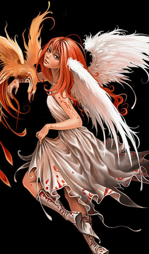 Ангел с птицей