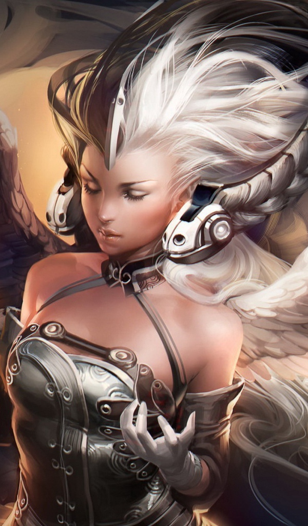 Ангел с наушниками