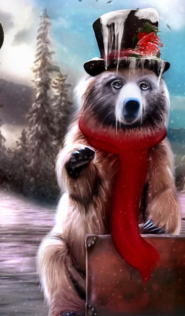 Медведь с чемоданом