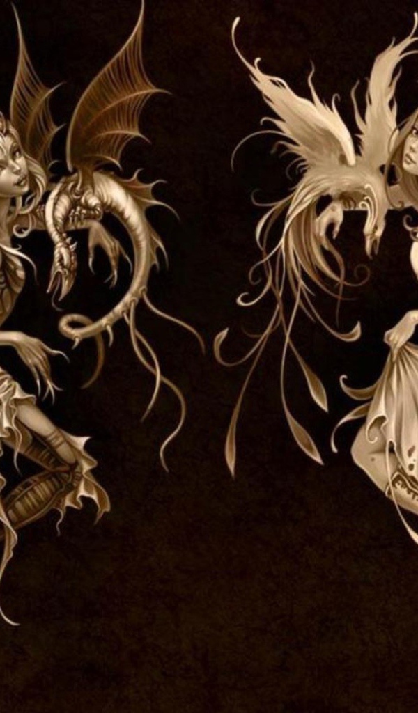 Черный и белый ангелы