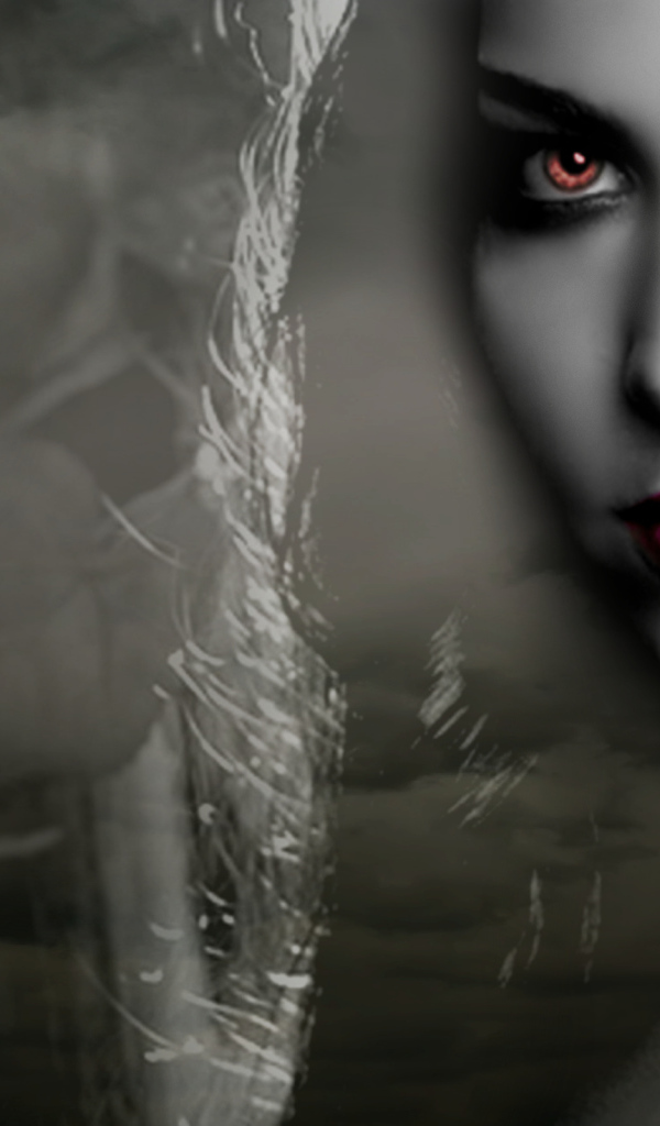 Брюнетка девушка вампир