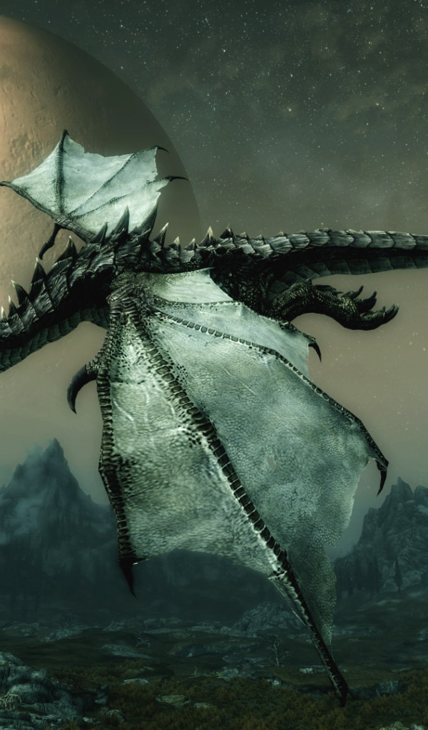 Дракон летит над землей