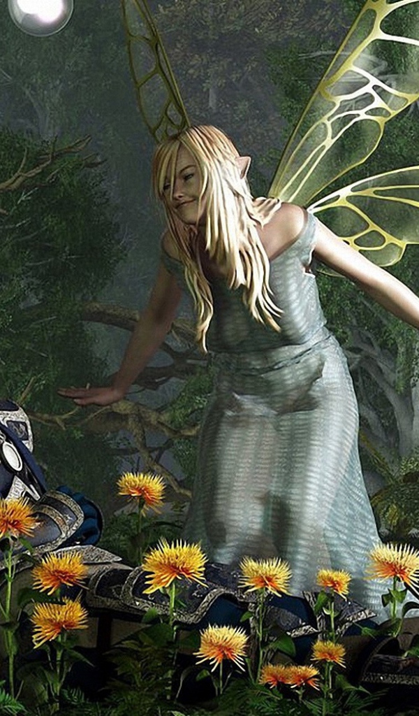 Фея около спящего человека