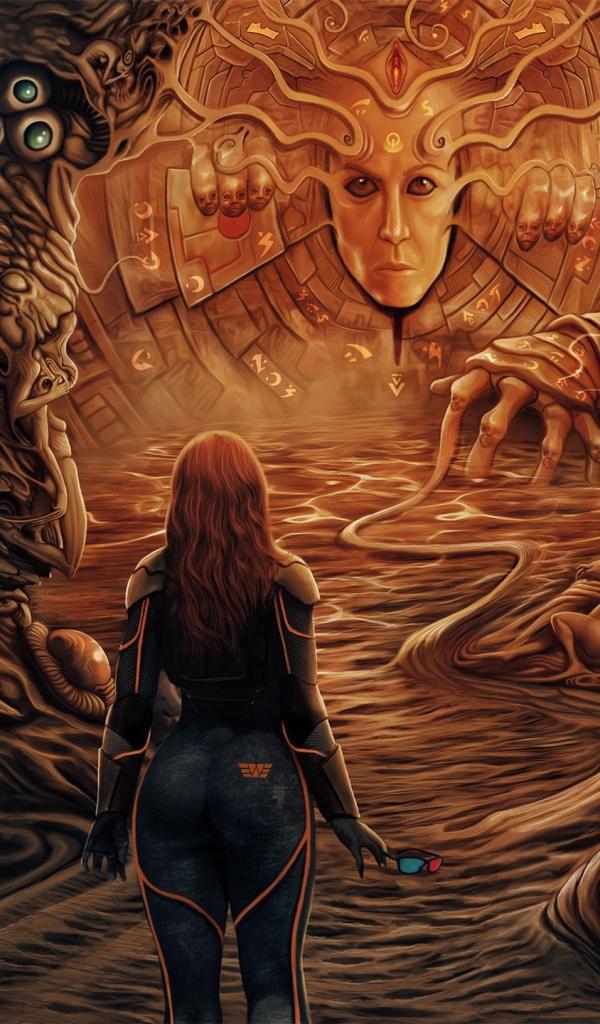 Фантастический рисунок на космическую тему