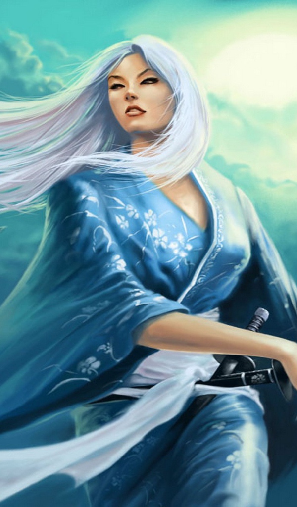 Богиня с белыми волосами