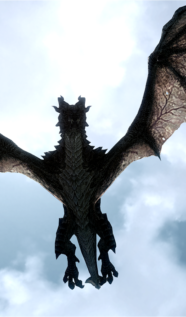 В облаках летит дракон