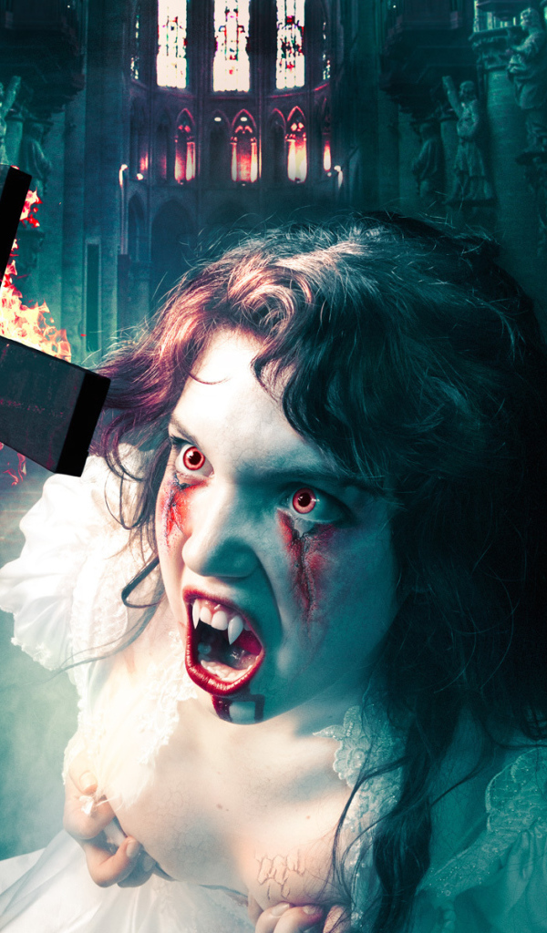 Борьба с девушкой вампиром