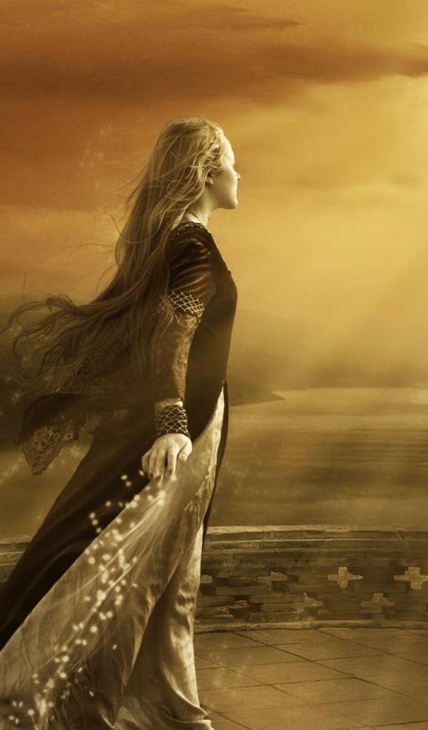 Девушка в лучах солнца