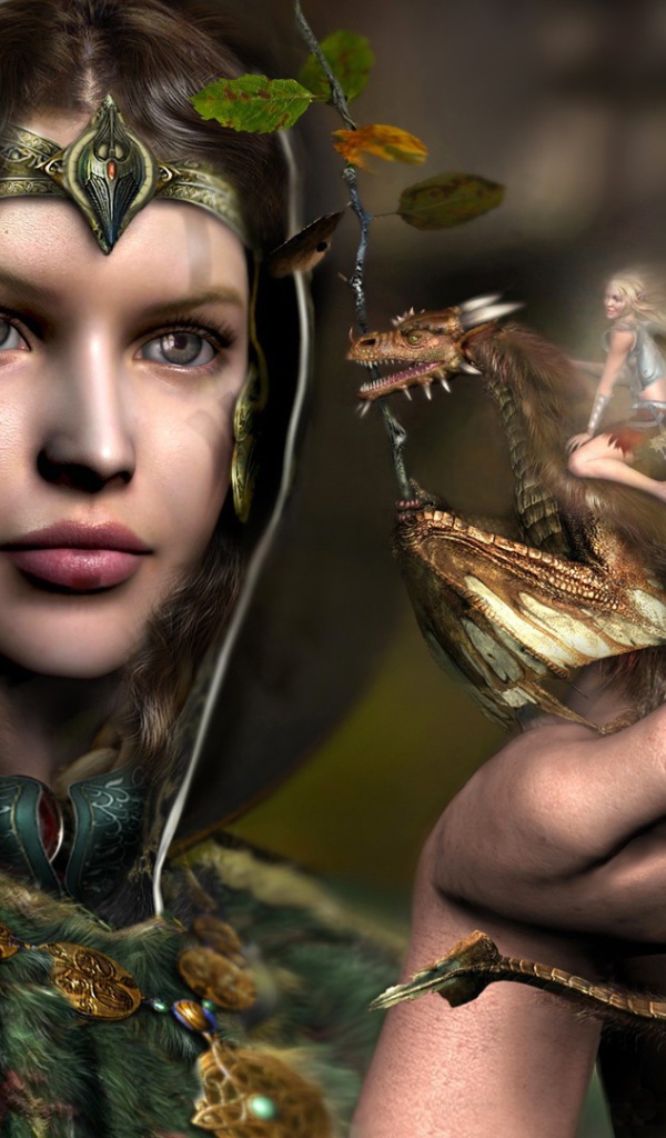 Девушка с драконом на ладони