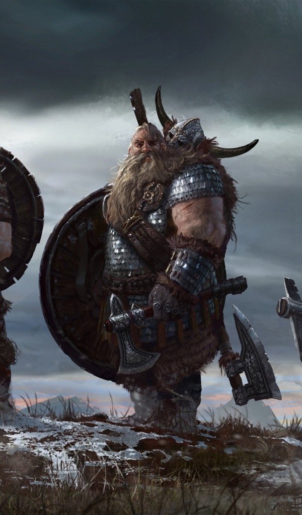 Тройка воинов викингов