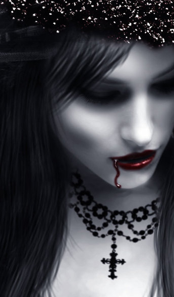 Вампир девушка с крестом