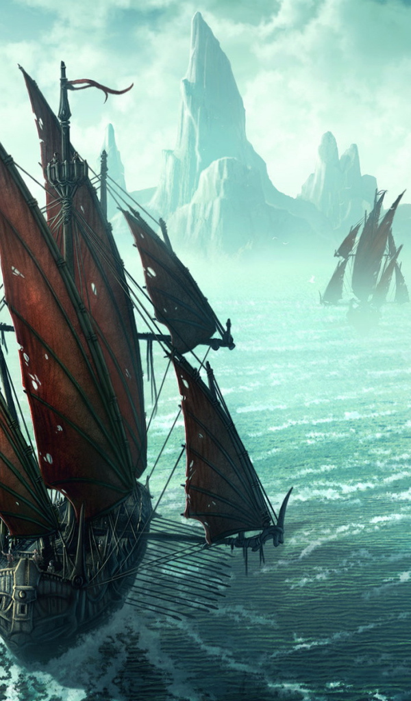 Корабль викингов во льдах