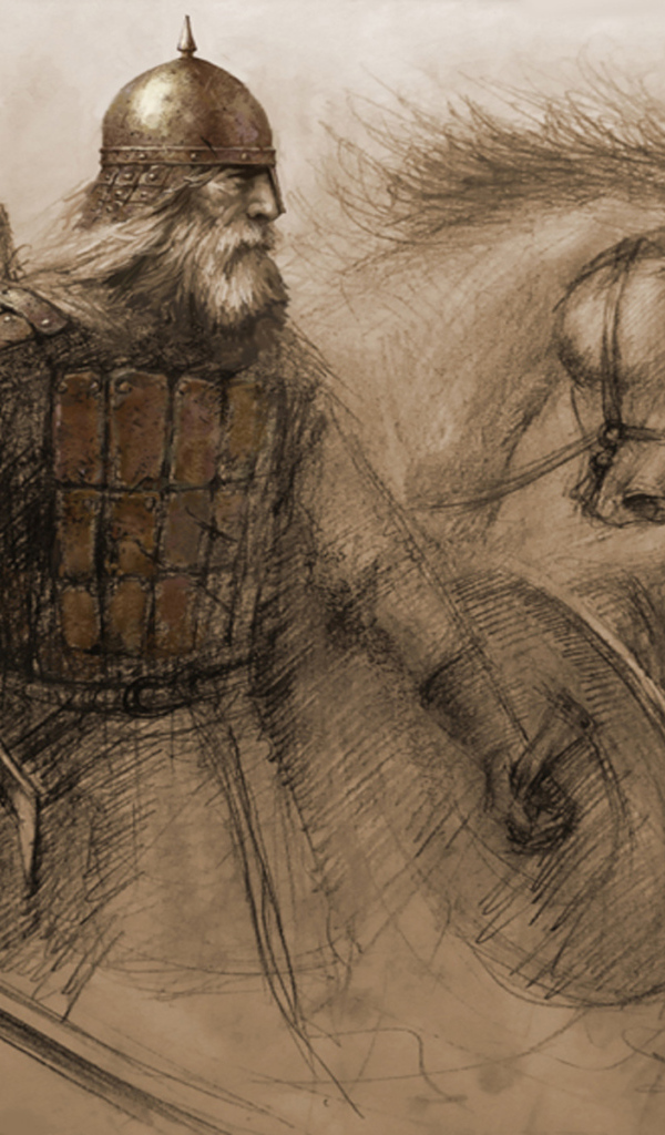 Викинг с боевым конем