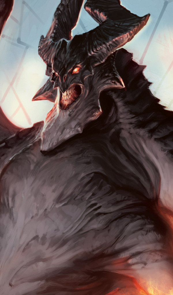 Крылатый монстр с когтями