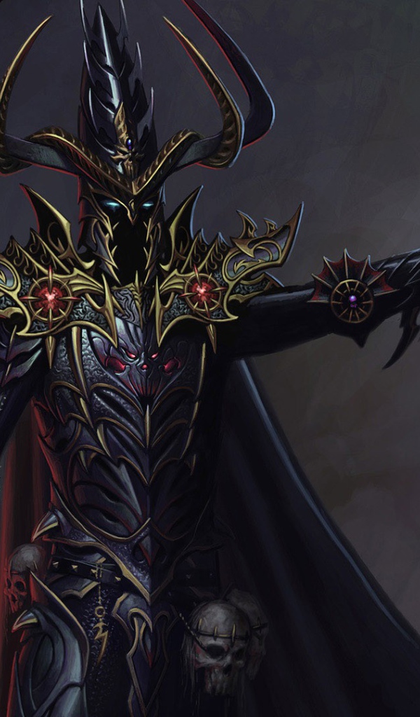 Чудовище в доспехах с черепом