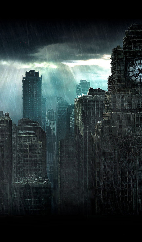 Дождь в разрушенном городе