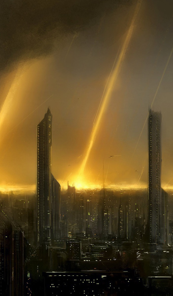 На город падают метеориты