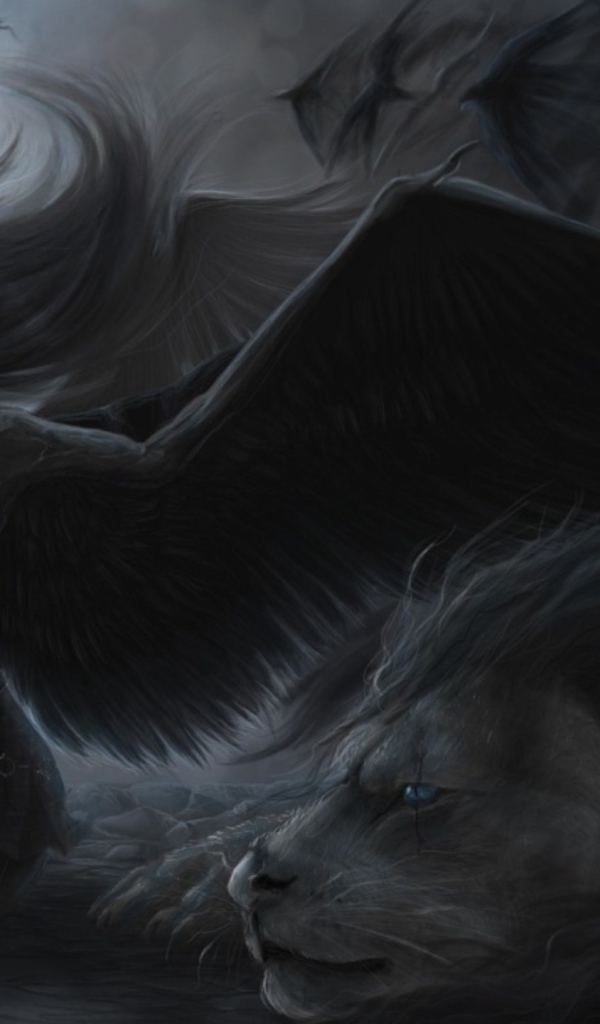 Черный ангел и лев