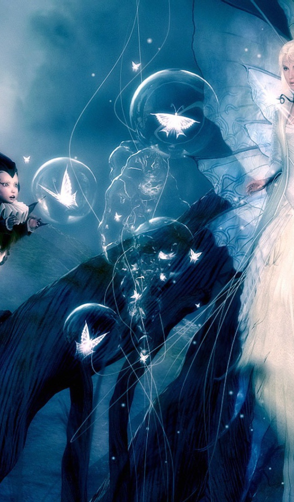 Фея и мыльные пузыри