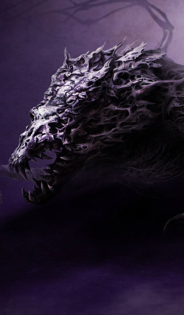 Человек и огромное чудовище