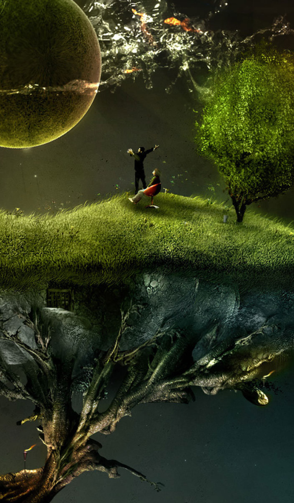 Люди на летающем острове