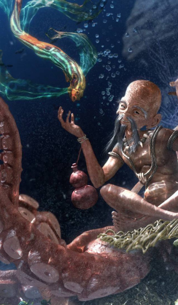 Человек под водой