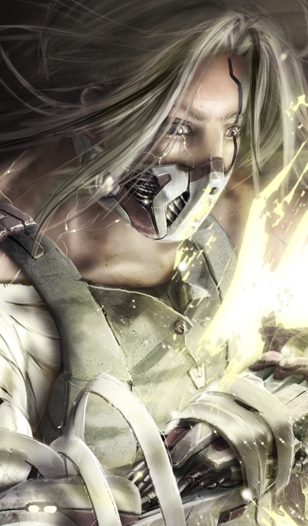 Человек со светящимися руками