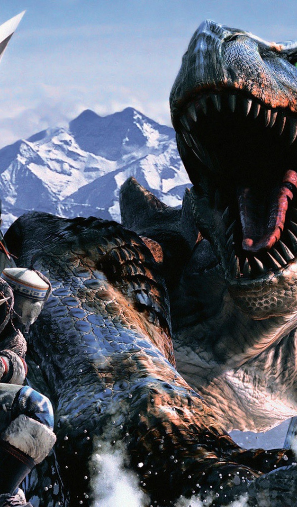 Битва с драконом в горах