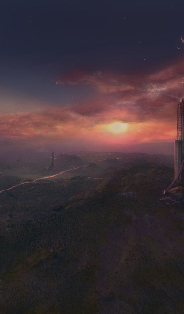 Пейзаж фантастической планеты