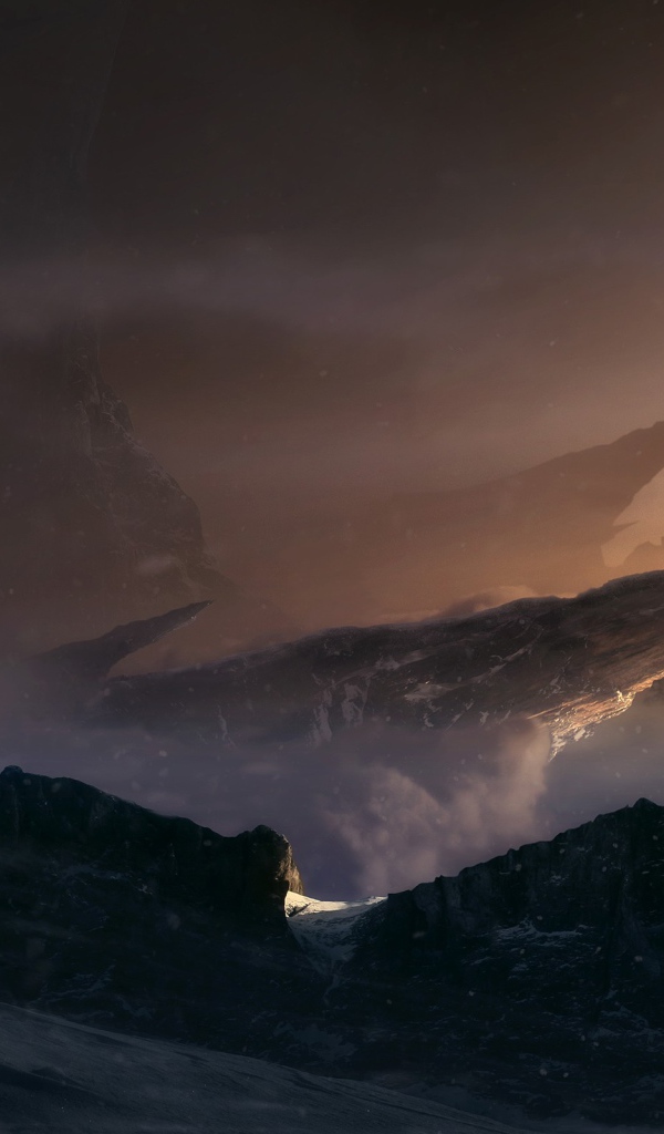 Пейзаж фантастической планеты