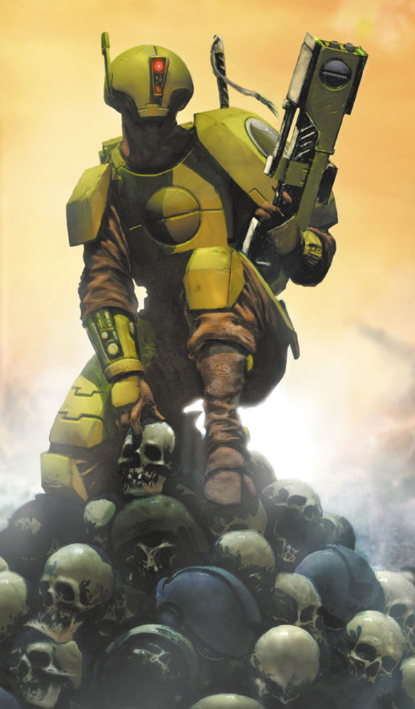 Робот на горе из черепов